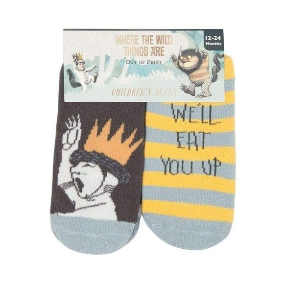 Other - Where The Wild Things Are Pack of 4 Crew Socks, Multi, 12-24 months, NWT